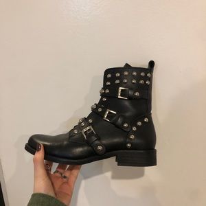 Steve Madden Black Combat Boots